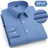 Camisa de manga larga con cuello recto para hombres de mediana edad y mayores, camisa casual holgada para papá, estilo fino de primavera y otoño, ropa para hombres mayores y papás