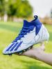 Sapatos de futebol de cano alto transfronteiriços tf unhas quebradas gramado artificial homens e mulheres crianças adolescentes estudantes pés de couro campus sapatos de treinamento
