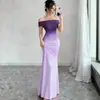 Amazon 2026 Comercio Exterior Transfronterizo Europeo y Americano Nueva Moda Gradiente Manga Corta Hombros Descubiertos Bodycon Vestido Largo
