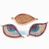 Accesorios DIY Ojo del Diablo Microincrustado de Cobre Puro Ojo Giratorio Conector Pulsera de Cuerda 30mm