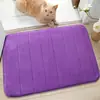 Alfombra de Piso de Vellón de Coral de Color Sólido Felpudo para Puerta de Casa Plano con Relieve Piedra Espuma con Memoria Alfombra Absorbente para Puerta Felpudo para Cocina Transfronterizo