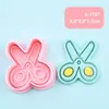 Serie de papelería Molde para galletas DIY con diseño 3D realista, Molde de corte tipo prensa, Fácil de limpiar, Material seguro