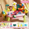 Modelo Nuevo Transfronterizo en Stock Fregadero Eléctrico Simulado para Lavar Platos Infantil con Agua Circulante Fregadero de Cocina Juguete Educativo