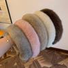 Maillard headband peludo outono e inverno cocar de alta qualidade lavagem do rosto pressão do cabelo borda larga faixa de pelúcia feminina alta Crânio top pacote de cabelo