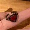 Anillos apilables vintage estilo millennial para mujer, anillos para dedo índice retro de lujo discreto de nicho, estilo corte desgastado de alta gama