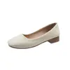 Zapatos de Mujer con Punta Redonda y Tacón Grueso, Nuevo Modelo Primavera 2026, Ligeros, Suela Suave, Empeine Suave, Tacón Bajo, Cómodos y No Cansan los Pies