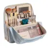 Bolsa de Maquillaje de Nuevo Estilo, Plegable, con Asa Reforzada, Apertura Lateral, Gran Capacidad, Sin Olores, Fácil de Cuidar, Bolsa de Almacenamiento para Cosméticos de Viaje