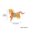 Broche Zodiacal Año Nuevo del Caballo, Pin de Jirafa Animal Moderno y Único, Insignia Simple para Hombre, Accesorio para Ropa
