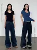 Camiseta Nantao de Manga Corta con Cuello en V para Mujer 2026 Nuevo Estilo Ajustada Ceñida a la Cintura Efecto Plisado Adelgazante Sencilla Capa Base