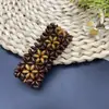 Pulsera bohemia vintage de hilo elástico con cuentas de madera, pulsera tejida a mano de estilo étnico popular transfronterizo
