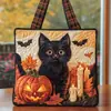 2026 Nuevo Bolso de Mano de Moda con Estampado Digital Transfronterizo para Halloween, Bolso de Hombro de Tela Oxford 600D