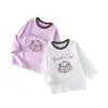 [100% Algodón] Ropa Infantil Cotton Hall Camiseta de Manga Larga para Niña Algodón Puro Primavera y Otoño Nuevo Estilo Clase A Antibacteriano Ropa Interior Superior