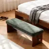 Banco de Madera Maciza de Lujo Ligero Estilo Italiano para Uso en Casa, Banco para Cambiar Zapatos en la Entrada, Banco Sofá para Sala de Estar, Banco al Pie de la Cama en el Dormitorio, Banco Largo con Cojín Suave
