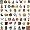 100 pegatinas góticas oscuras vintage para fundas de teléfono, tabletas, equipaje, patinetas, cuadernos, calcomanías decorativas impermeables