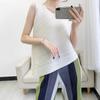 Camiseta Top Plissado Estilo Verão Decote Redondo Irregular Elástico Plus Size Emagrecedora Cor Sólida Sem Mangas Curta Casual Versátil