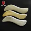 Atacado do Fabricante Placa Gua Sha em Forma de S, Placa Gua Sha Genuína de Chifre Real, Placa de Massagem por Acupressão, Ferramenta de Saúde para Desobstrução dos Meridianos