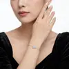 Pulsera de estilo coreano bestseller transfronteriza para mujer, plata S925 incrustada con moissanita completa, perfecta para el Día de San Valentín o como regalo para tu novia