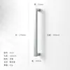 Manija de Aleación de Aluminio Color Acero Inoxidable Moderna Simple Estilo Americano Cromo Brillante Manija de Hardware para Muebles Puerta de Armario Armario Cajón