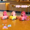 Novo Chaveiro de Urso Rosa Fofo para Carro Pingente de Boneca de Borracha Macia 3D Decoração de Bolsa de Prêmio de Máquina de Garra Fonte de Suprimentos