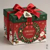 Caixa de Presente de Doces de Natal Presente de Feriado Guirlanda de Natal Fábrica de Caixas de Papel Venda Direta Personalização por Desenho Fábrica de Origem