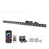 Luz de barra de doble fila para automóvil, luz de advertencia de color mágico LED 18P, luz de flash con control remoto por aplicación, luz estroboscópica de seguridad para camión