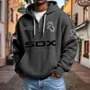 Sitio Web Independiente Transfronterizo Moda Masculina Nueva Más Vendido Bolsillo Múltiple Cremallera Nueva Sudadera Comercio Exterior Sudadera de Moda Serie NFL