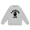 Marca de moda transfronteriza de comercio exterior BAPE sudadera con capucha de punto para hombre, otoño e invierno, manga larga, estampado de letras, holgada, cuello redondo