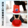Cubo de agua de plástico rojo marca Yi Zhujiang para dormitorios estudiantiles, cubo de almacenamiento de agua engrosado y duradero, adecuado para uso doméstico, con tapa, cubo redondo