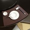 Abanico Forma Nuevo Estilo Chino Hotel Patrón Espiga de Arroz Cuero Mesa Redonda Mantel Individual para Mesa de Comedor Mantel Individual a Prueba de Aceite Mantel para Vajilla Aislamiento Antideslizante