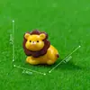 Nuevos micro paisajes pequeños adornos pequeños animales 12 micro paisajes adornos de resina lindos dibujos animados pequeños animales 12