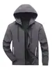 Chaqueta abrigo con capucha para hombre, deportiva, para exteriores, cuello alto, casual, holgada, versátil, moderna, básica