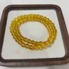 Pulsera de Doble Círculo de Citrino Imitación para Mujer, Collar de Agua Amarillo Rico, Pulsera Apilada, Pulsera Versátil que No Se Desvanece