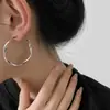 Pendientes de aro grandes estilo europeo y americano Mobius para mujer, efecto adelgazante para caras redondas, sensación de alta gama, pendientes de diseño de nicho