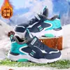 Zapatos de Niño Transfronterizos Superficie de Cuero Otoño Invierno 2026 Zapatos Deportivos para Niños Medianos y Grandes Impermeables Cálidos con Felpa Adicional Zapatos de Algodón para Niños