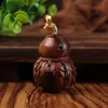 Colgante llavero de madera de azufaifo alcanzada por un rayo con Pagoda Wenchang estilo chino y decoración de pincel, accesorio para bolso y adorno colgante