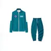 Ropa Deportiva Infantil Otoño Cuello Alto Cremallera Sudadera Verde Oscuro Azul X-O Nuevo Conjunto Digital Más Pieza Individual