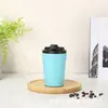 Mini Copo de Café 12oz Transfronteiriço Portátil Aço Inoxidável Copo Térmico Escritório Casa Copo para Carro com Escala Atacado