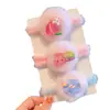 Gomas para el Cabello de Peluche Nuevo Estilo Otoño e Invierno 2025 Engrosadas Alta Elasticidad No Dañan el Cabello de los Niños Lindas Gomas con Pompones de Dibujos Animados