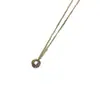Versión Seiko Collar de Tres Anillos Tricolor con Diamantes Completos Diamante Principal Cadena Mini Pequeña para Clavícula Modelo de Venta Directa de Fábrica Transfronteriza Europea y Estadounidense