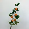 Planta Verde Artificial de 5 Ramas de Naranja Plástico Decoración de Interior para Año Nuevo Festival de Primavera Cubo de Fortuna de Naranja Accesorios Decorativos Exterior