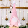 Decoraciones Navideñas de Producto Nuevo Transfronterizas Muñeco Sin Rostro con Barba Gorro de Punto Nórdico Navideño Adornos de Muñeco Sentado