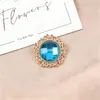 Novo material de liga de cristal redondo para prato de flor de noiva, fivela de strass, decoração DIY estilo coreano para sapatos, roupas, acessórios de cabelo, lenços e golas