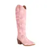 Botas de Caballero de Caña Alta Bordadas Botas de Tacón Alto Botas de Otoño e Invierno 4043 Gruesas Tallas Grandes Comercio Exterior Botas Martin Europeas y Americanas Bordadas para Mujer