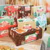 Impermeable Aceite Lindo Set Navideño Hombre de Jengibre Caja de Empaque para Hornear Galletas Bolsa de Regalo
