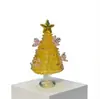 Producto Nuevo, Modelo Nuevo, Árbol de Navidad de Vidrio Zibo con Flores Pequeñas, Adorno de Artesanía de Vidrio