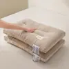 Nueva Almohada Media de Color Sólido de Algodón de Seda de Pluma Grado A Premium para Estudiantes, Núcleo de Almohada Individual Bajo de Hotel para Dormir Cómodamente, Una Pieza Envío Directo