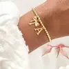 2024 Nuevo Amazon Transfronterizo Colgante de 26 Letras Pulsera de Perlas con Lazo Fiesta Fiesta Accesorios para Mujer