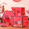 Caja de Regalo de Año Nuevo 2026 Empaque Año del Caballo Festival de Primavera Maleta Caja Vacía Caja de Regalo de Año Nuevo de Gama Alta Lista para la Venta