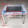 Mesa de Barbacoa de Acero Inoxidable Guizhou con Rejilla de Barbacoa, Caja de Carbón, Estructura de Mesa, Mesa de Barbacoa Rectangular Plegable