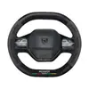 Adecuado para Cubierta de Volante Peugeot 408, Modelos 13-24, Gamuza de Fibra de Carbono, Cubierta Universal para Manija de Coche para Todas las Estaciones